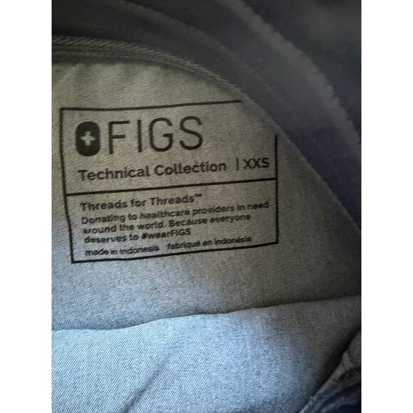 NWT FIGS gray w green drawstring Zamora joggers scrub pants sz XXS nurse medical - Picture 4 of 9